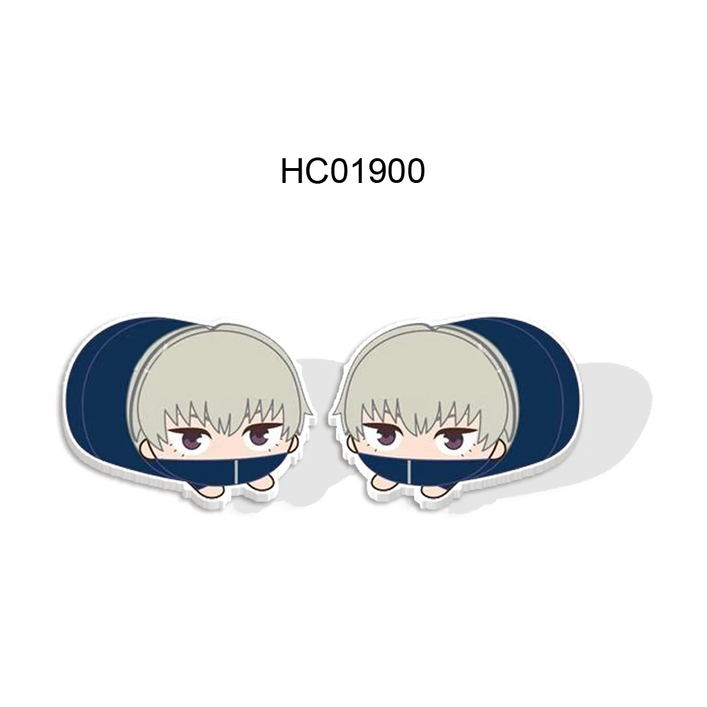 Cute Circular Cartoon Character Jujutsu Kaisen Stud Earrings For Indie Kid Jewelry Accessories