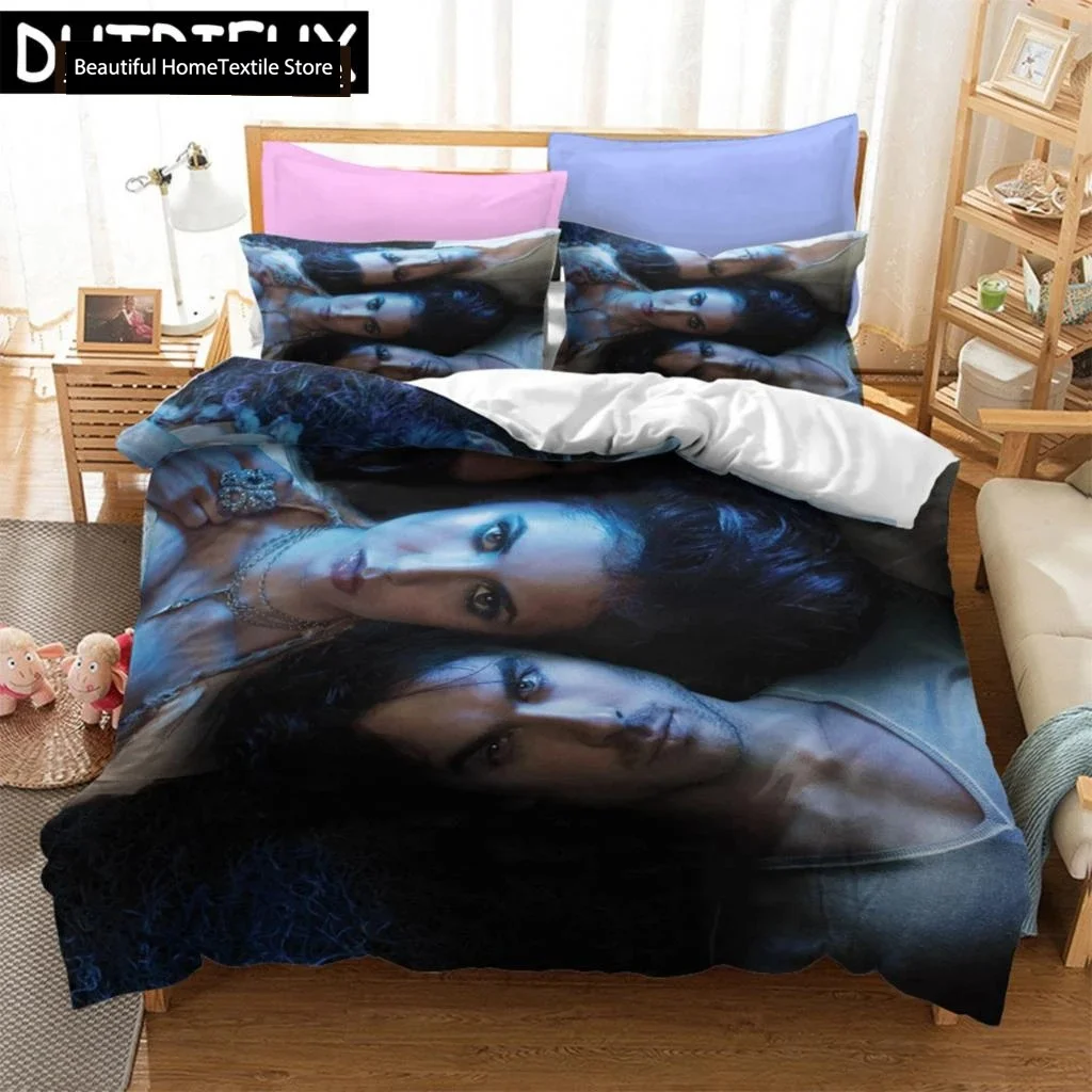 The Vampire Diaries Print Bedding Set 3D Character Duvet Cover Set With Pillowcase Twin Full Queen King Bedclothes 02