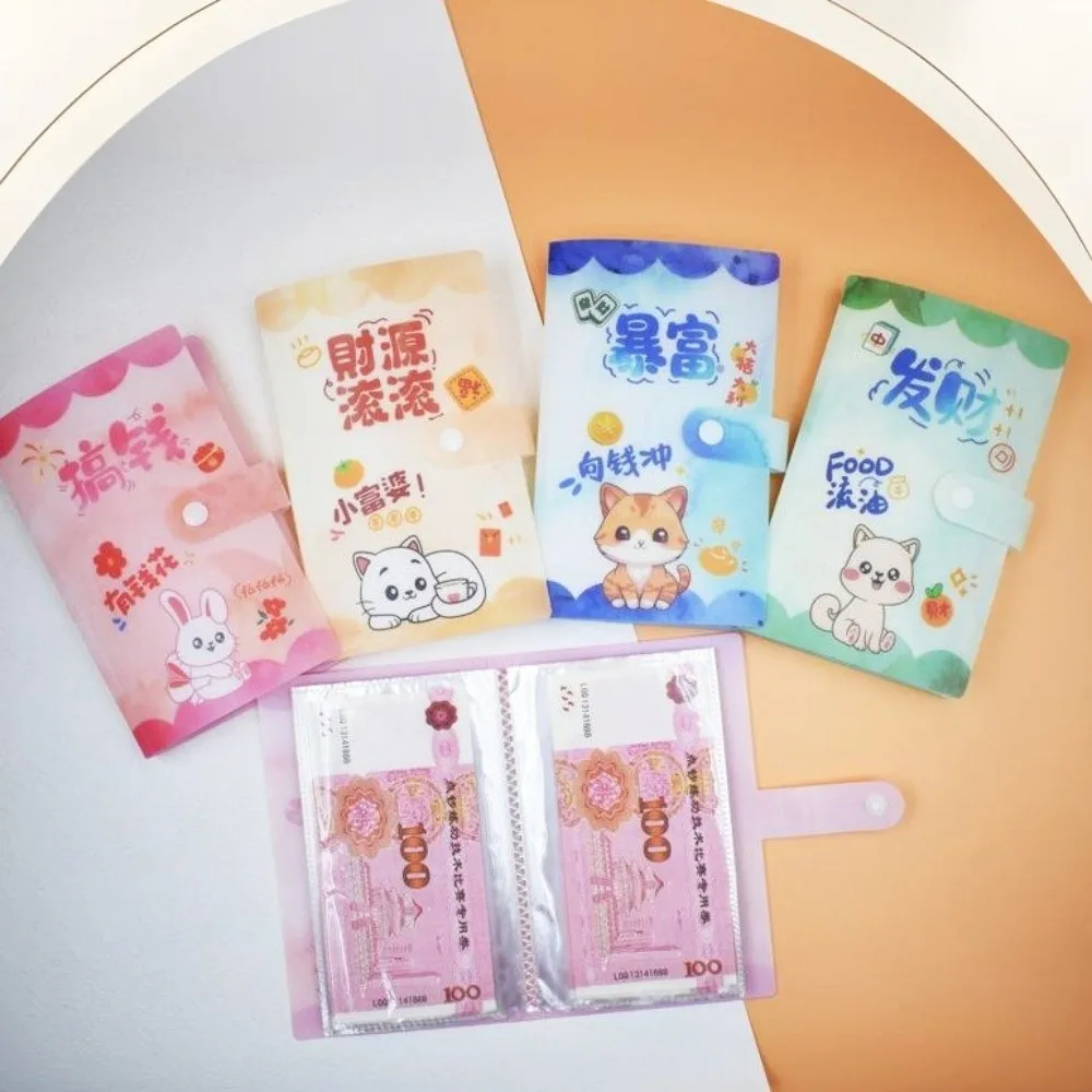 Save Money 100 Envelopes Money Saving Challenge PP Large Capacity Money Collection Book Waterproof Reusable