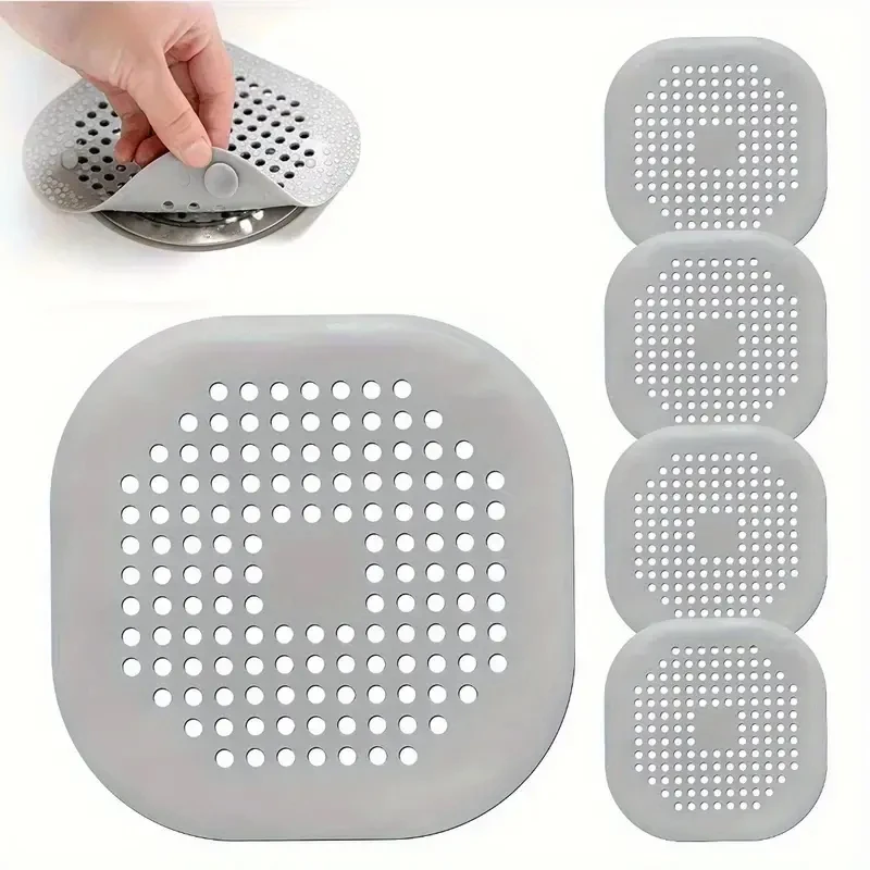 Kitchen Sink Filter Anti-clogging Sealing Pad Bathroom Floor Strainer Shower Sewer Drains Cover Household Hair Catcher Stopper