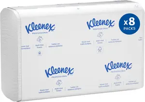 Professional Multifold Paper Towels, Bulk 150 Sheets/Pack, 8 Packs/Case, High Absorbency, White (9.2" x 9.4")