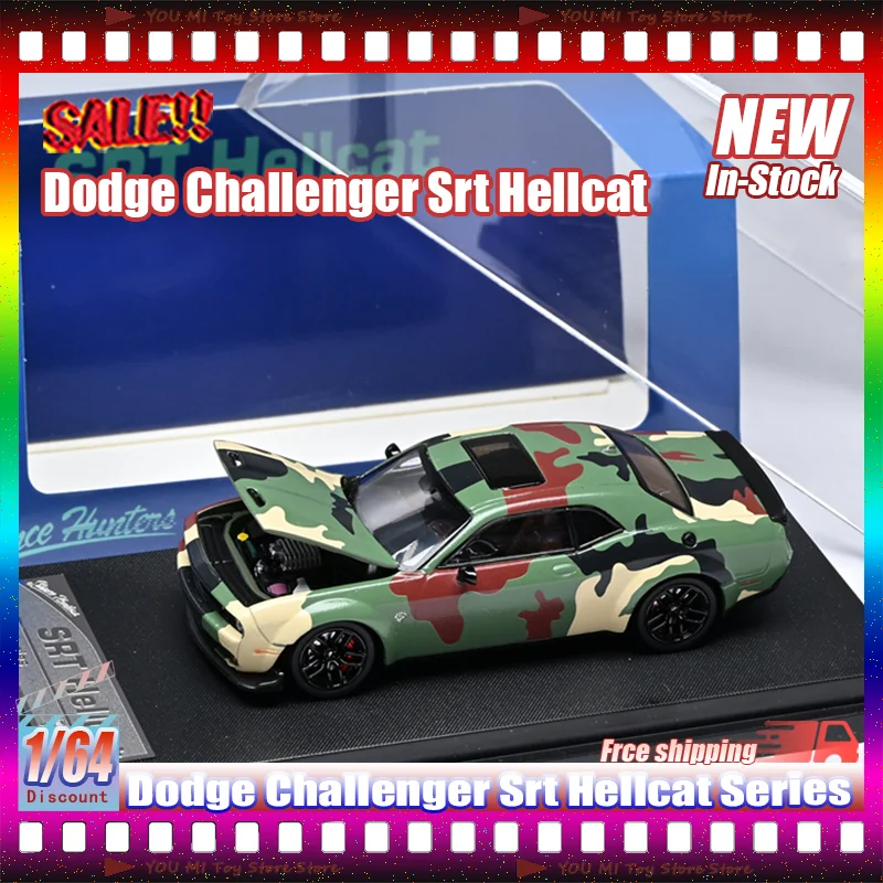 

Новый Sh 1:64 Dodge Challenger Srt Hellcat Series, литая под давлением модель автомобиля, игрушки на заказ, подарки, имитация открытой крышки, миниатюрный автомобиль из сплава