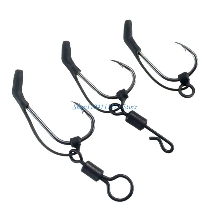 P9FC 20pcs Anti Entanglement D Rigs Aligners Universal Silicone Fish Hook Sleeve for Angling Terminal Tackle Sleeves