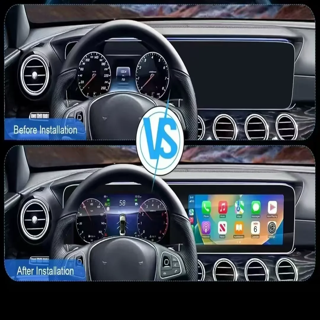 Dual Screen For Mercedes Benz W213 2016-2023 RHD Car Radio Android15 Stereo Carplay Auto GPS Navigation  Multimedia Video Player
