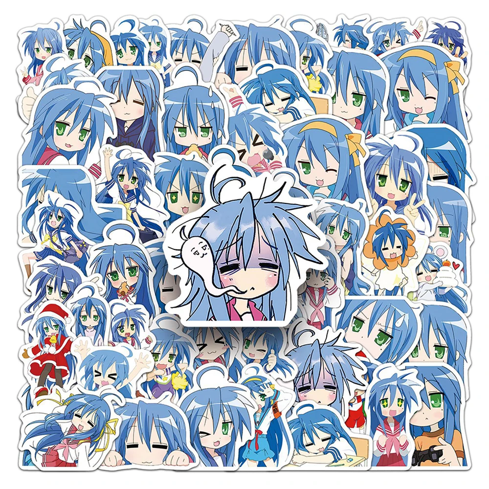 10/30/50 Stück Lucky Star Cartoon Aufkleber Kawaii Konata Izumi Graffiti Sticker DIY Gitarre Gepäck Koffer Klassische Anime Aufkleber Spielzeug