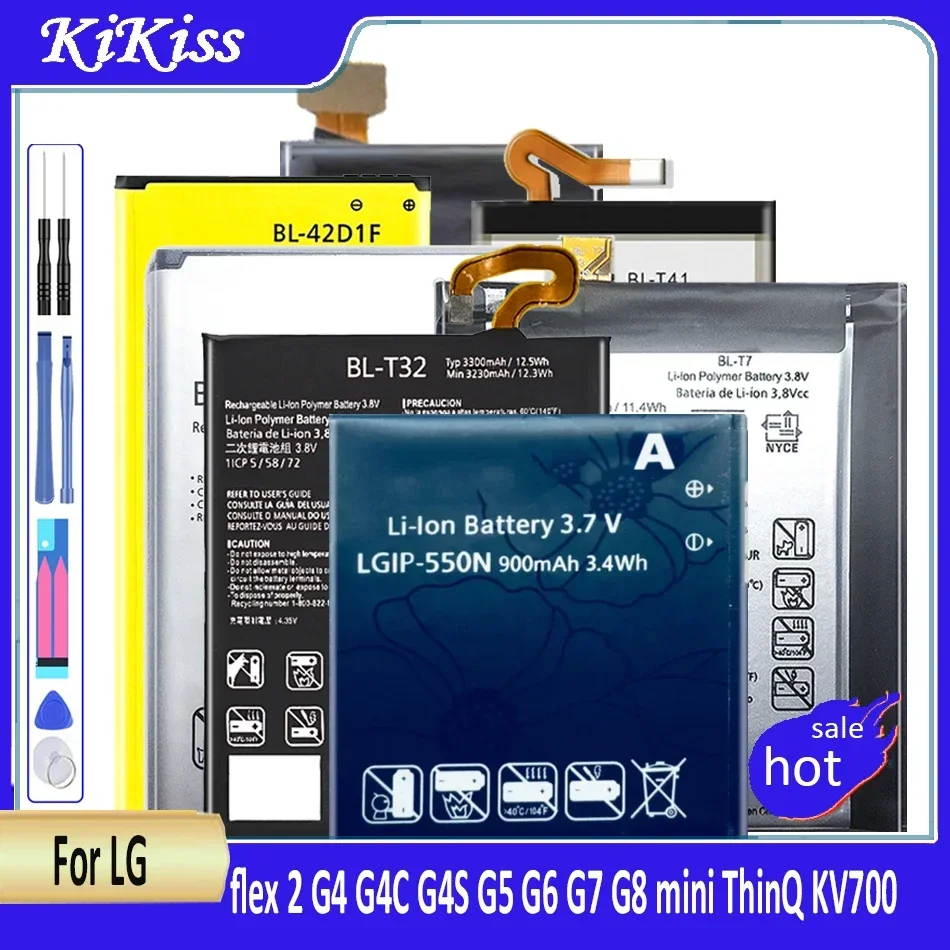 BL-42D1F BL-49SF BL-51YF BL-T16 BL-T32 BL-T39 BL-T41 LGIP-550N Battery For LG G Flex 2 G4C G4S G5 G6 G7 G8 Mini ThinQ KV700