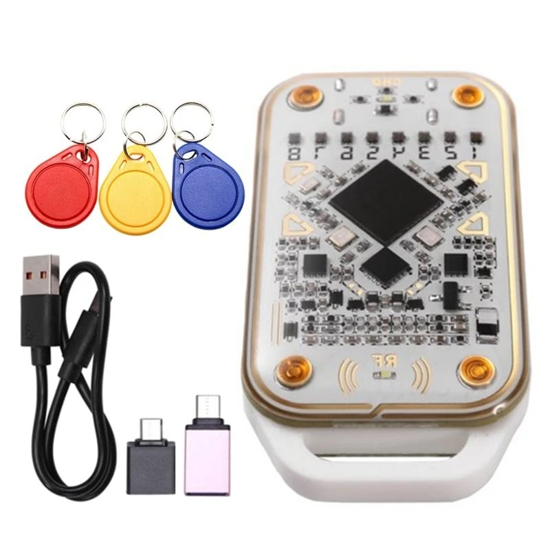 M01K Chameleon V3.0 RFID Smart Chip Emulator Reader+ 3XUID Keychain NFC Read Write 125K 13.56Mhz ID IC Smart Card Tag Copyer