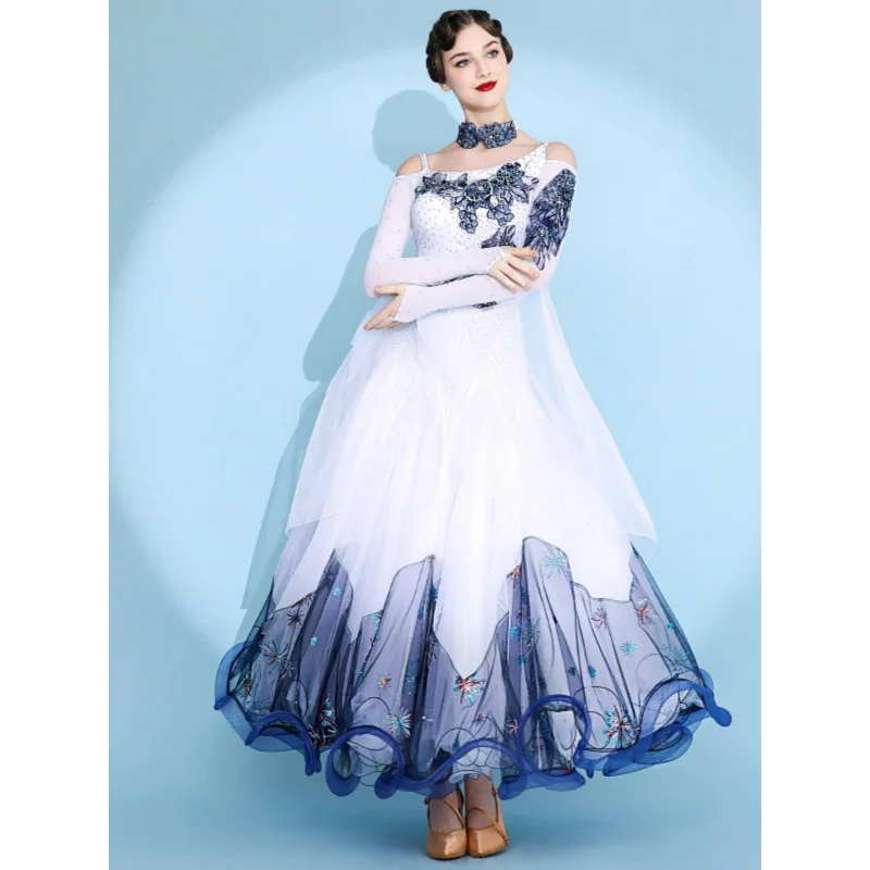 Duque du Style Windsor! Nouvelle robe de danse moderne S7075 pour spectacle de danse de salon