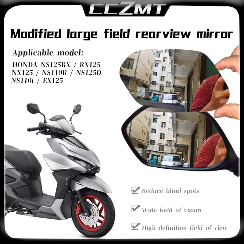 

For HONDA NS125RX RX125 NX125 NS110R NS125D NS110i EX125 Convex Mirror Increase Rearview Mirrors Side Mirror View Vision Lens