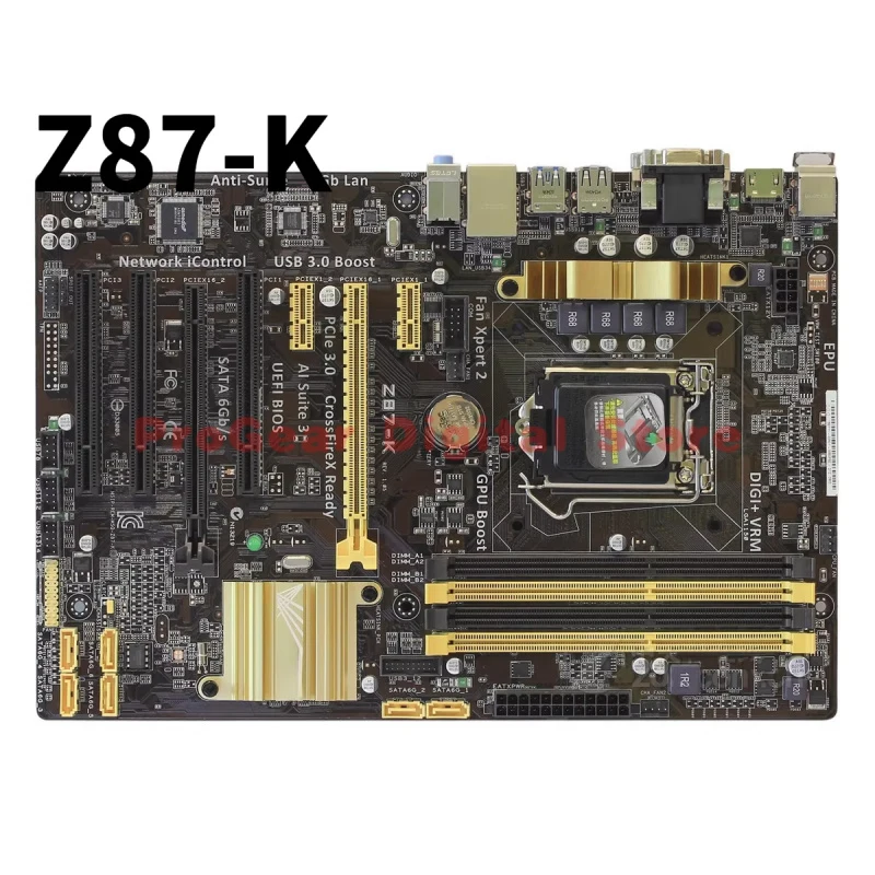 

Used for ASUS Z87-K / Z87-A / Z87-PLUS LGA 1150 ATX DDR3 Overclocking Motherboards for Intel 4th Gen i7/i5/i3 CPUs