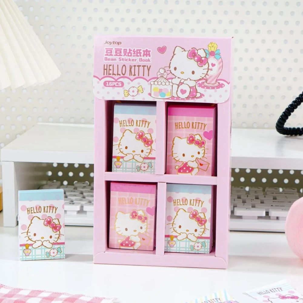 Genuine Sanrio Hello Kitty Candy Series Sticker Book 48Pcs Cute Scrapbook Stickers for Journal Planner Diary Decoration