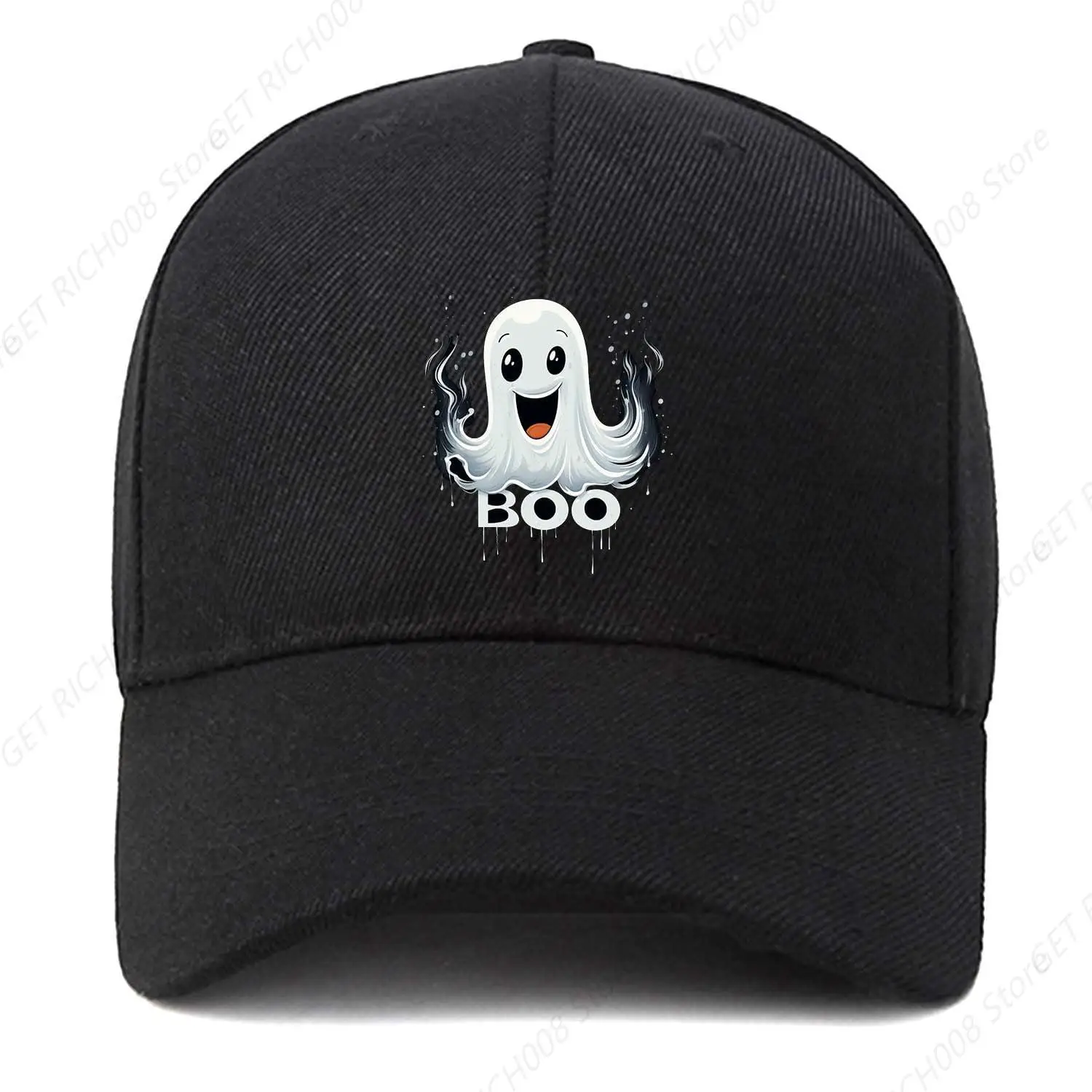 

Cute Halloween Ghost Baseball Cap Adjustable Dad Hat Unstructured Cotton Hat