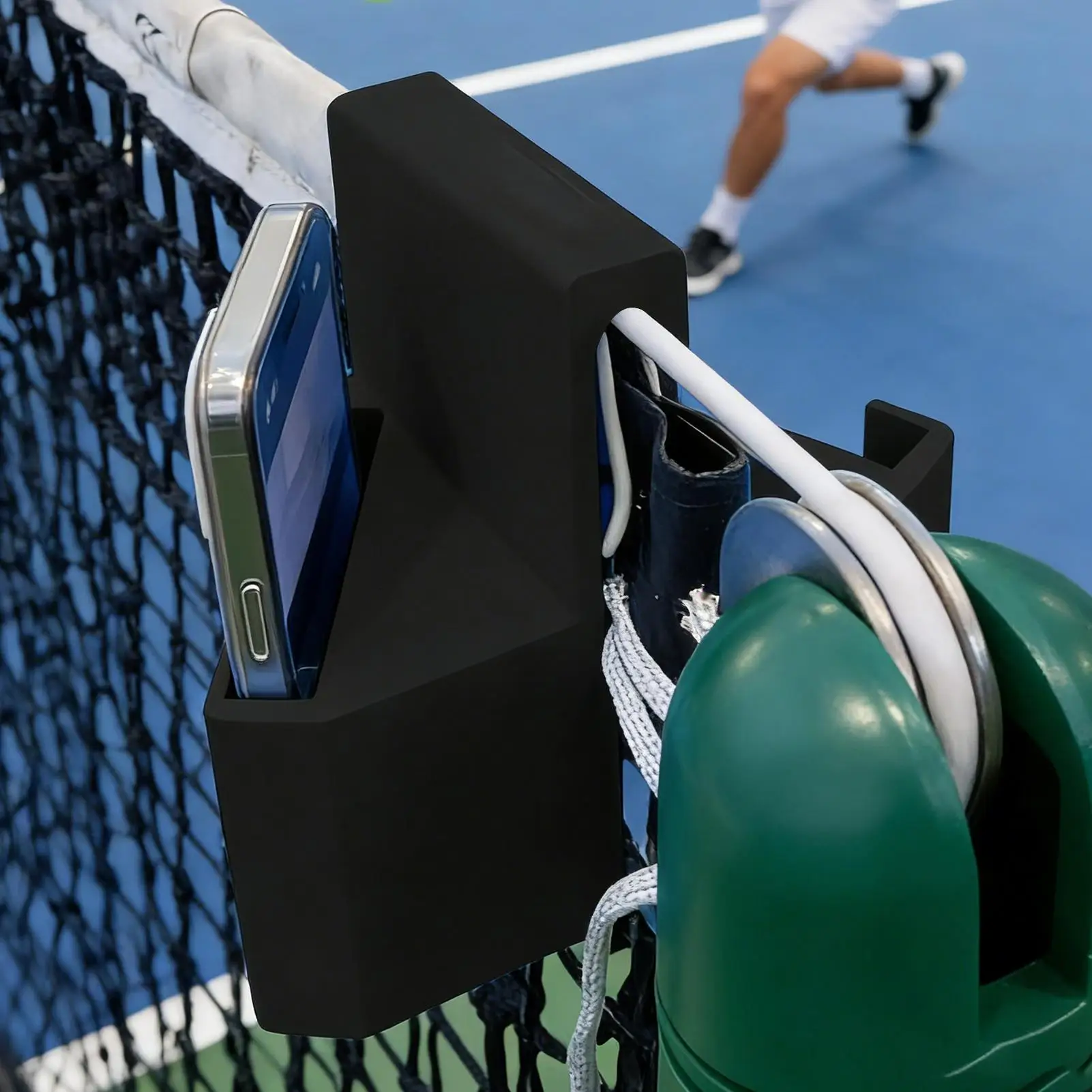 

Крепление для теннисной камеры с двойной перспективой, держатель для телефона и экшн-камеры с клипсой, 3D-печатное крепление на теннисную сетку, крепление для записи теннисных игр