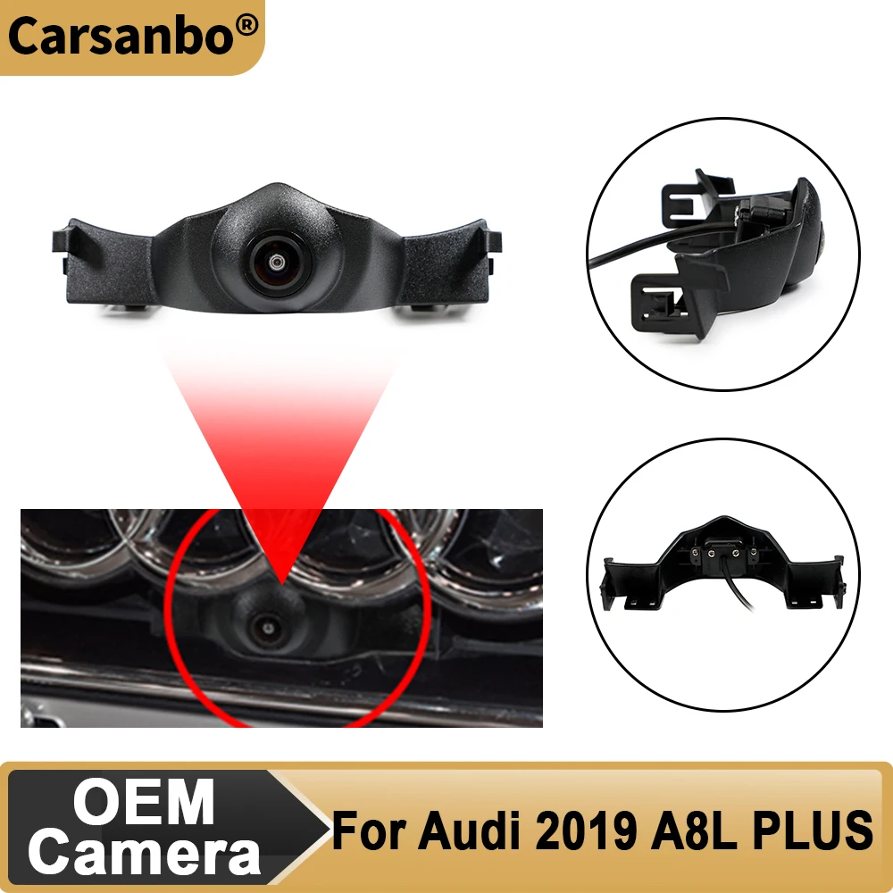 

Carsanbo Car Front View Car Camera For Audi 2019 A8L Vehicle AHD 1080P Plus Camera 150° Lens Waterproof IP68 Parking Assist