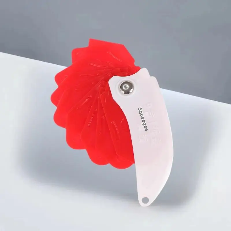 

Трансформирующийся скребок для клея 9-в-1 для обрезки, соскабливания стекла и удаления остатков.