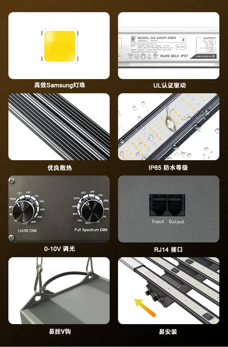 ذكي في اتجاهين يعتم الأعشاب الطبية نمو نباتات بذور القنب ملء ضوء نبات الأخطبوط شريط إضاءة النمو الخفيف #6