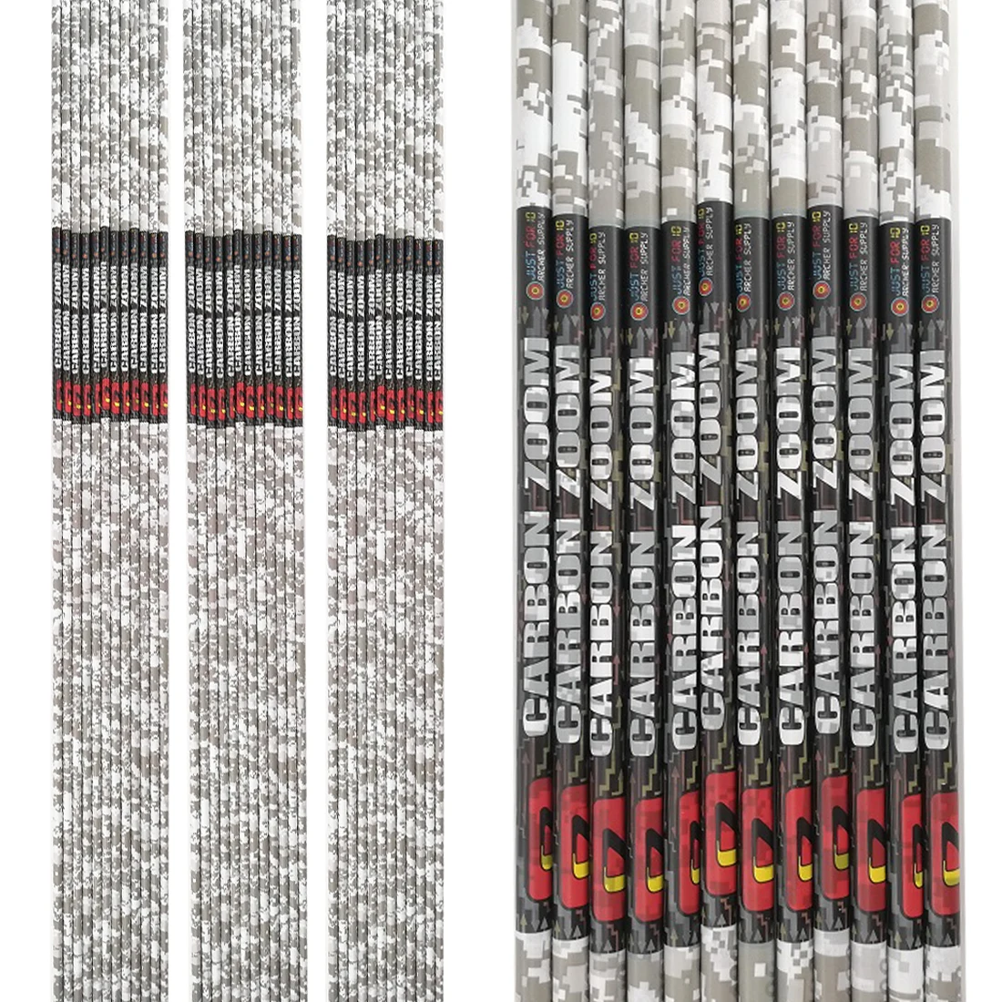 Flèches en carbone pour tir à l'arc, Spine 300 340 400, ID 6,2 mm, 30 pouces, pour arc à poulies et arc classique, chasse et tir sur cibles, lot de 12