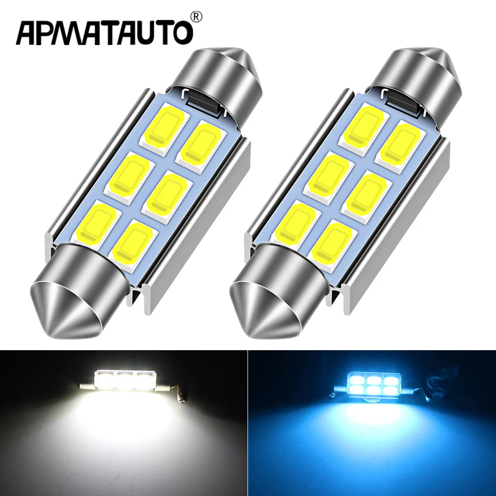 2x Do Volkswagen VW Golf 4 5 Passat 3B 3BG 3C CC Polo 9N T5 Eos C5W 36 mm Żarówka LED oświetlenia tablicy rejestracyjnej