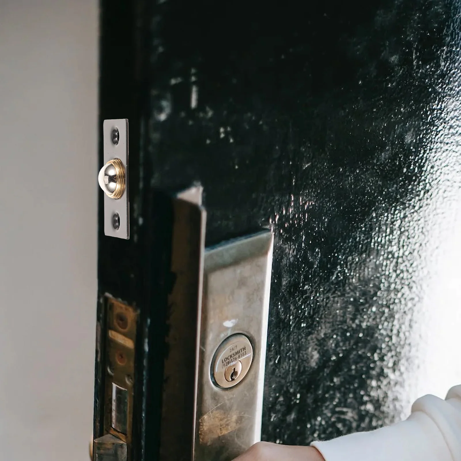 Stainless Steel Ball Closet Hardware Invisible Spring Push Lock for Cabinet Drawers Replacement Hidden Latch Hardware Door Catch