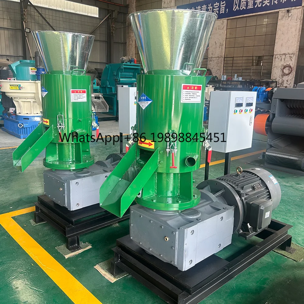 Máquina de pellets de madera, peletizadora de combustible para aserrín, paja plana y anillo, tipos de troqueles para uso agrícola, procesamiento de materia prima de biomasa