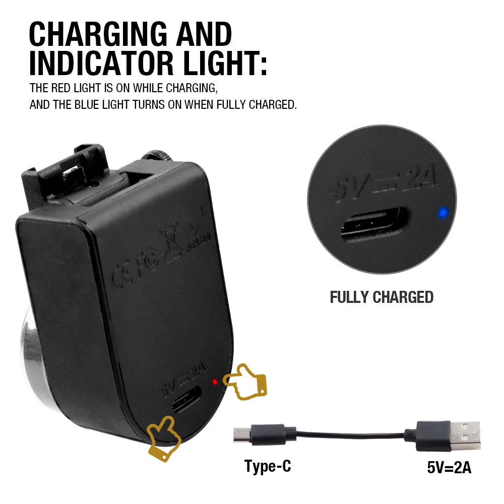 Household Spray Gun Light USB Charging Lighting Tool Spray Gun Light, Three Colors Adjustable, For 25-48mm Nozzle Diameter