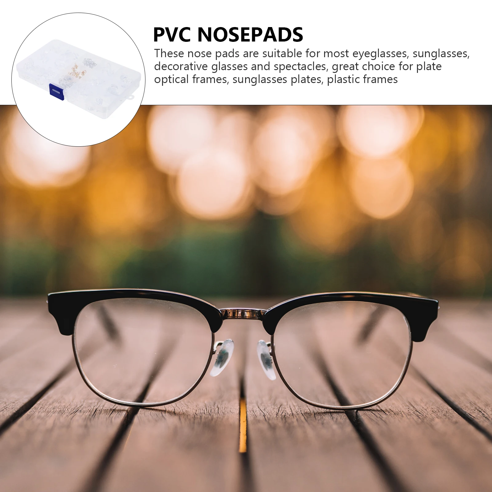 

150Pairs Eyeglasses Nose Pads Set PVC Screw-in Push-in Anti Slip Durable Repair Tool for Glasses Eyeglasses Nose Pads