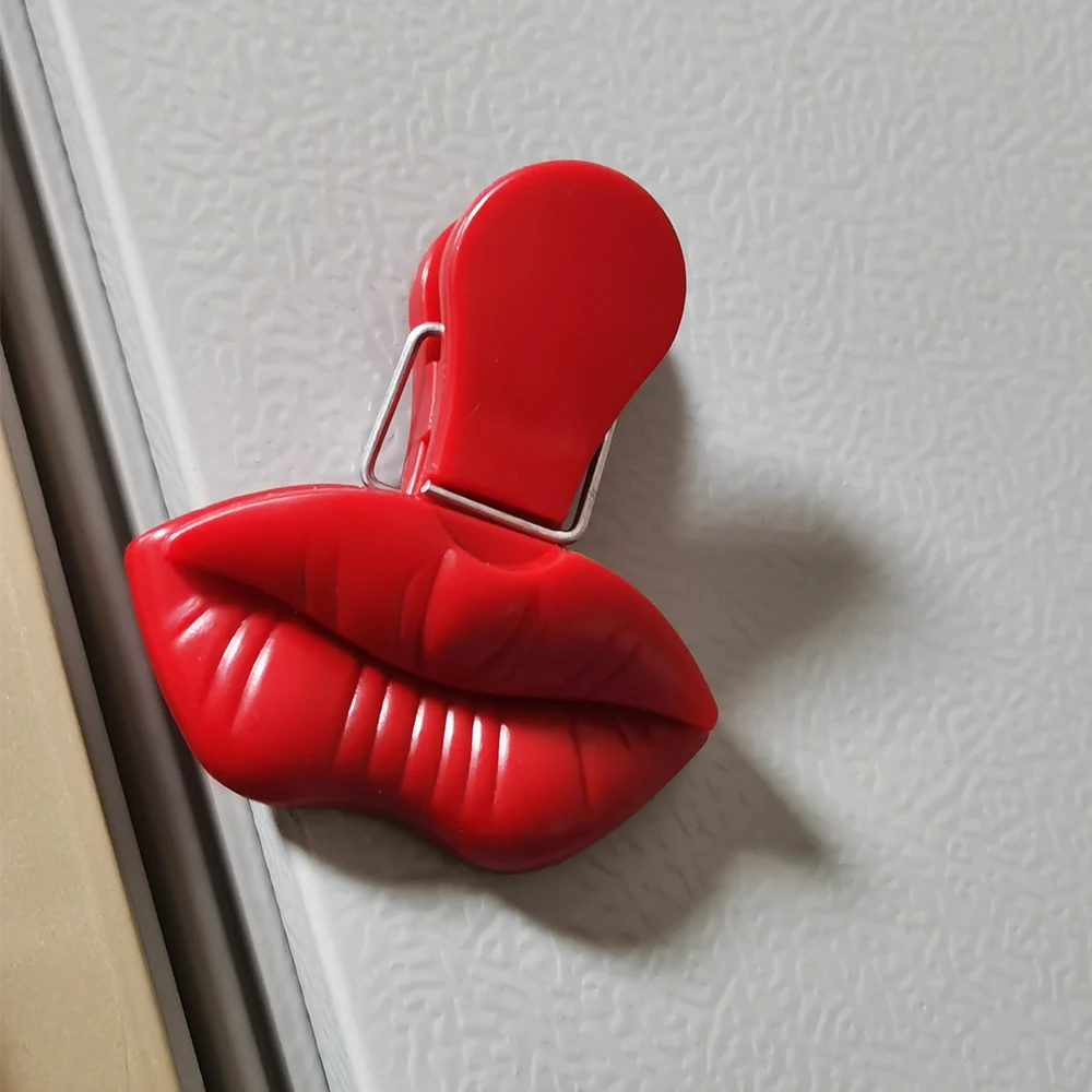 3pcs Sexy Lips Fridge Magnet Funny Refrigerator Magnets Clips Home Decoration Message Folder Cute Decor Kitchen Sticker Clip