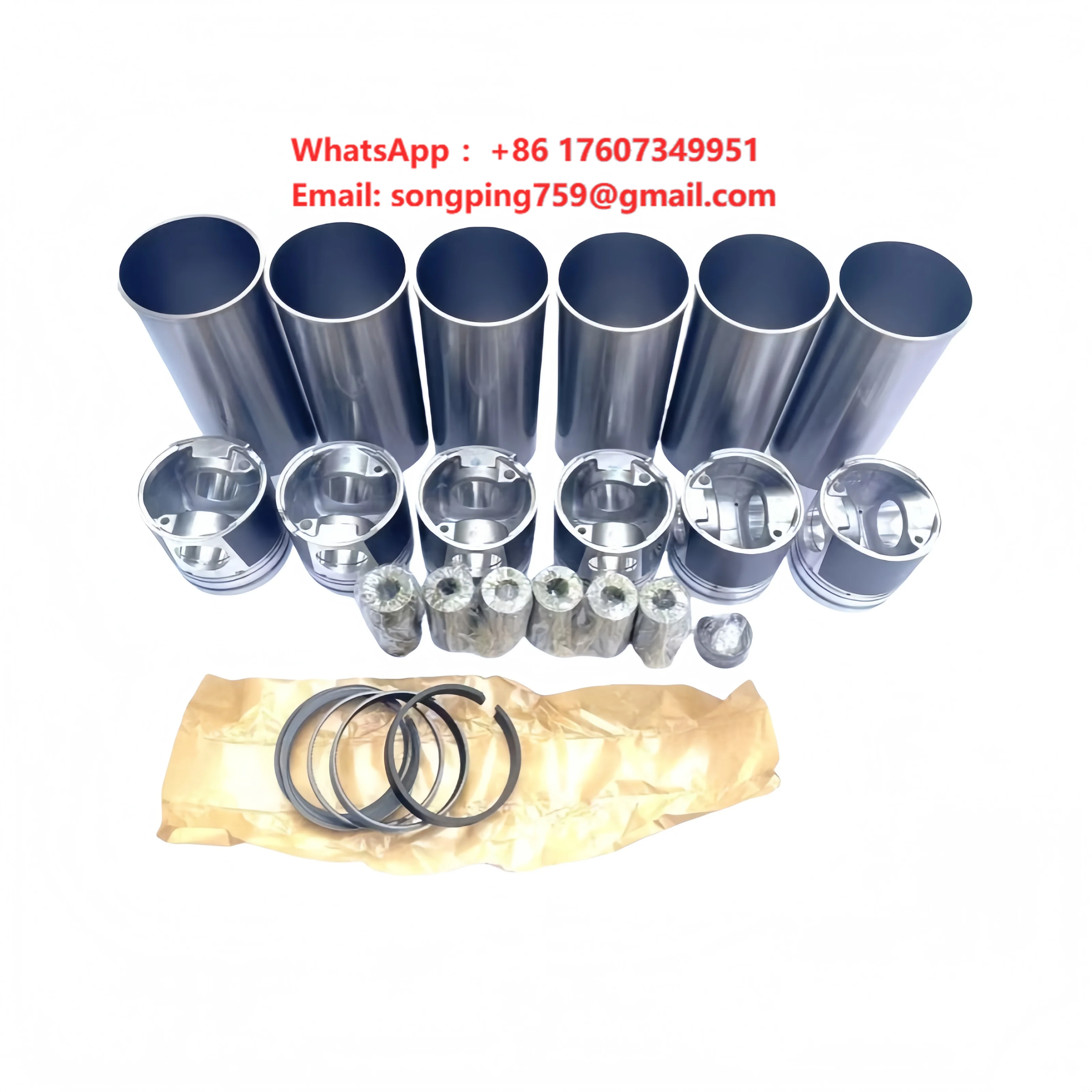 Weichai Wp10 Engine Weichai Power Repair Kit Piston Assembly Wp12 Four Matching 612600900075 612600900080