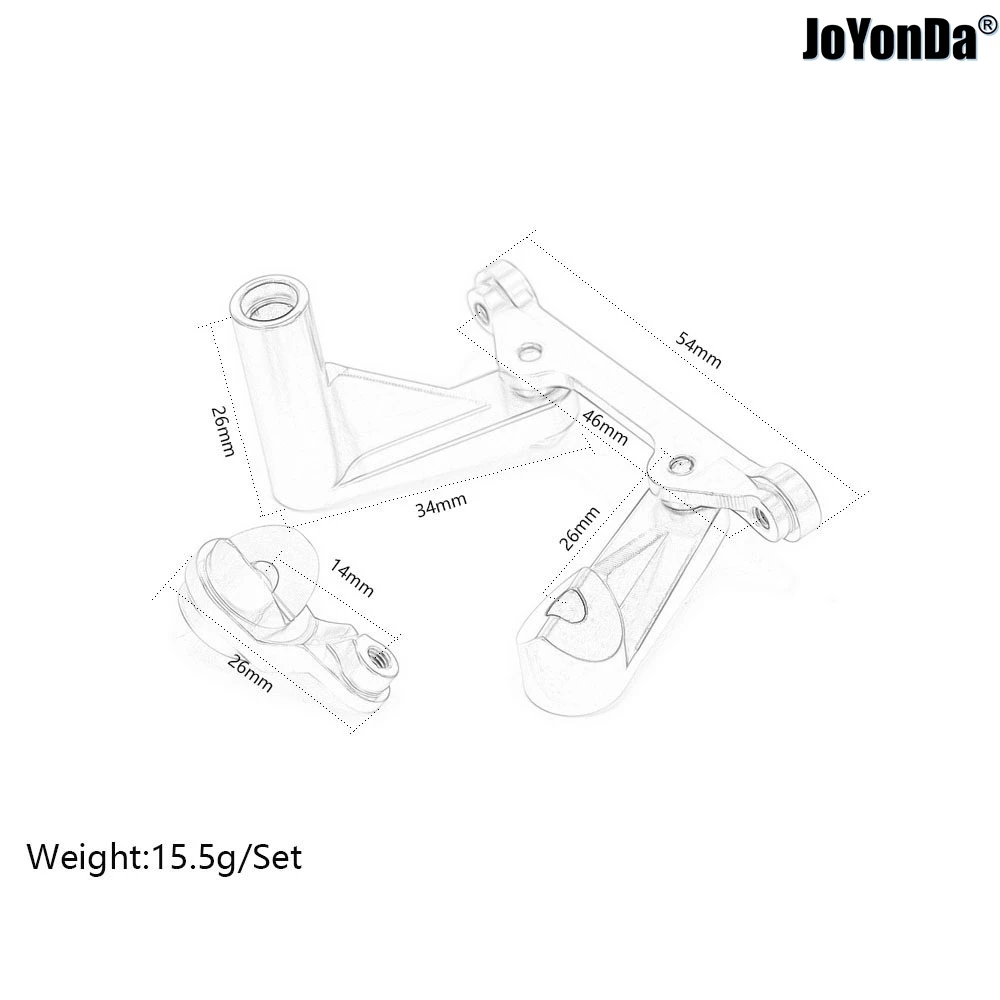 Ensemble de direction en aluminium LOS231008, 1 jeu pour RC 1/10 Team Losi 1/10 Baja Rock Rey LOS03020Rack