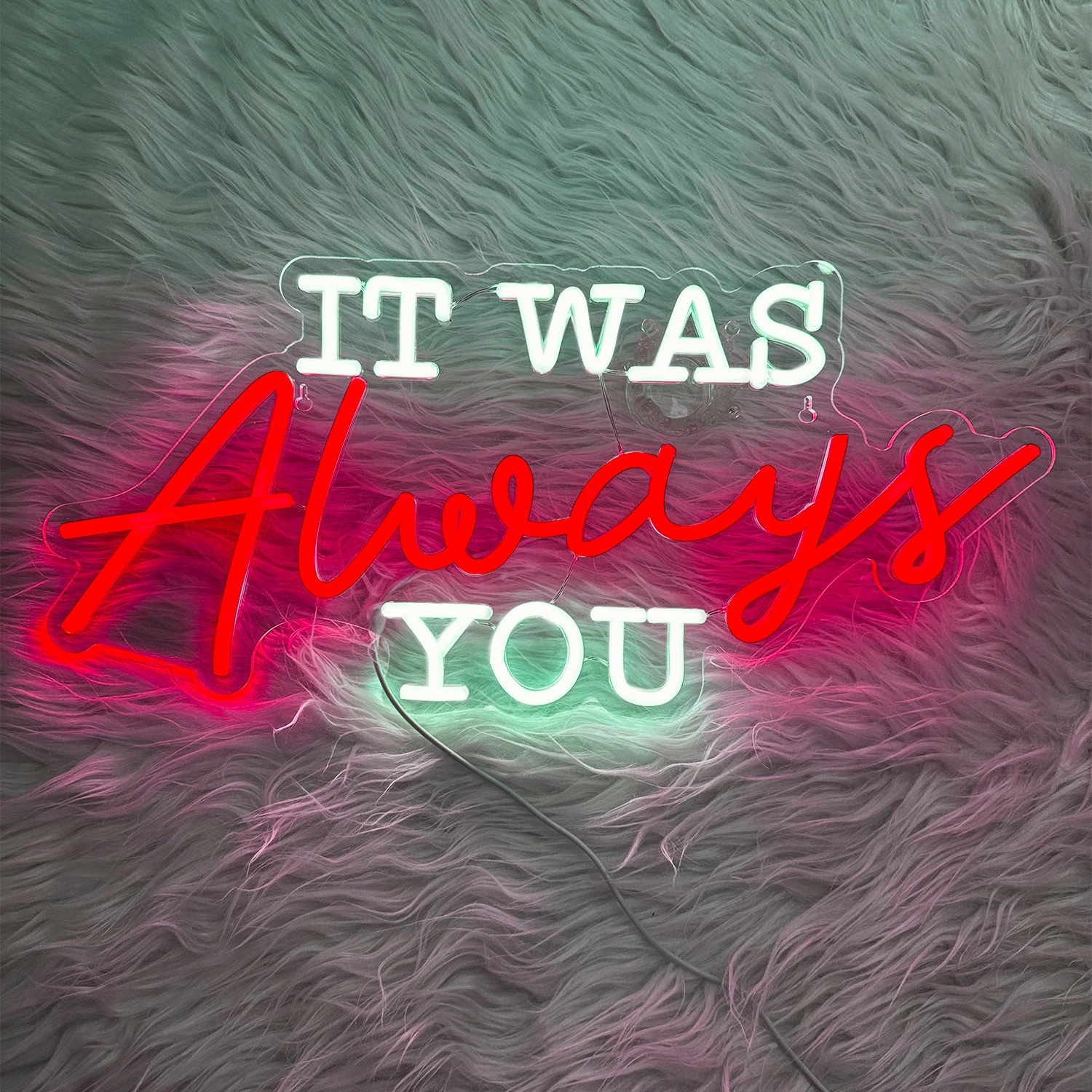 It Was Always You Neon Sign Board Custom Neon Art Party Proposal Mural Bedroom Roomdesign Wedding Ceremony Scene Wall Decoration