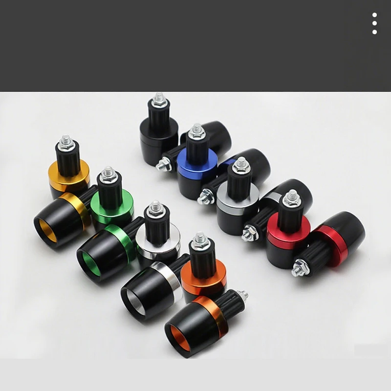 1 Paar Universal Motorrad Lenkerenden Griffe CNC Metall Lenker Gegengewicht Stecker Slider Motorrad Griffe Zubehör – Detail 7