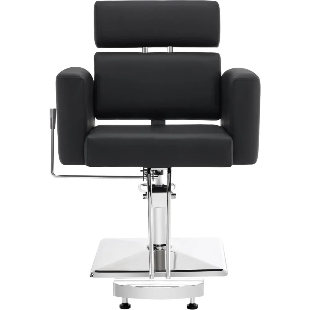 Classic Barber Salon Chair with Hydraulic Pump, Professional Reclining for Hair Stylist,Home Spa Salon Styling Beauty Equipment