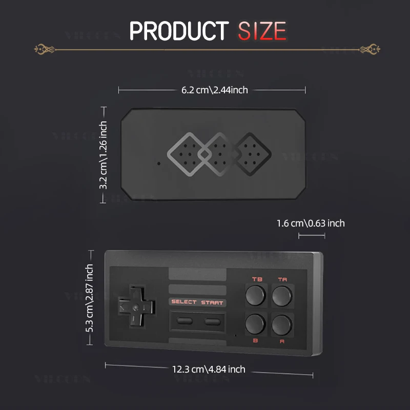 8 بت وحدة تحكم ألعاب صغيرة لعبة عصا AV إخراج لعبة فيديو وحدة التحكم 620 ألعاب ل NES/Dendy/Gameboy مع وحدة تحكم ألعاب لاسلكية #6