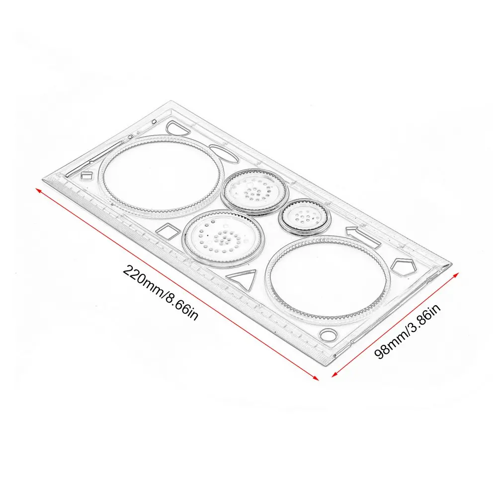 1PC Multifunctional Spirograph Geometric Ruler Drafting Tools Learning Drawing Tool Plastic Ruler School Stationery supplies