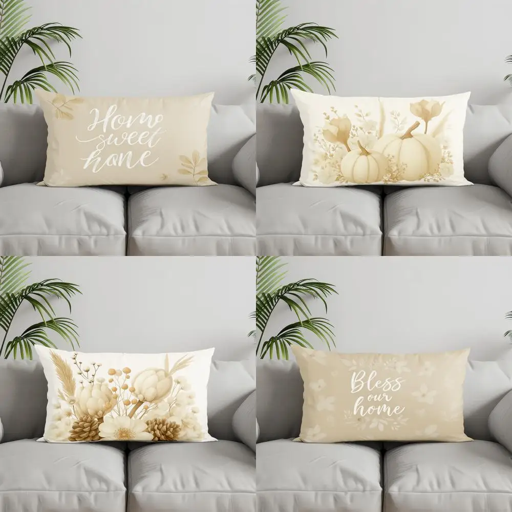 

Домашний декор, домашняя милая домашняя подушка с цветочным принтом, подходит для дивана, спальни, автомобиля, наволочка, прямоугольная подушка для спины