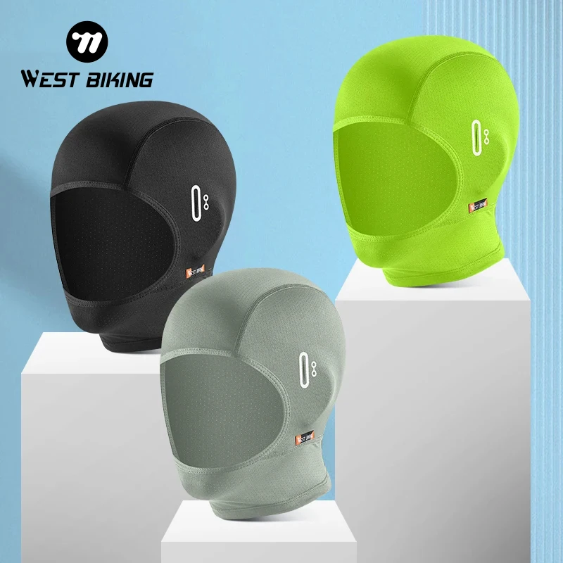 WEST BIKING Summer Cycling Headgear Breathable Anti-UV Balaclava Men Women Sports Running Cool Hat Bike Helmet Liner Cycling Cap