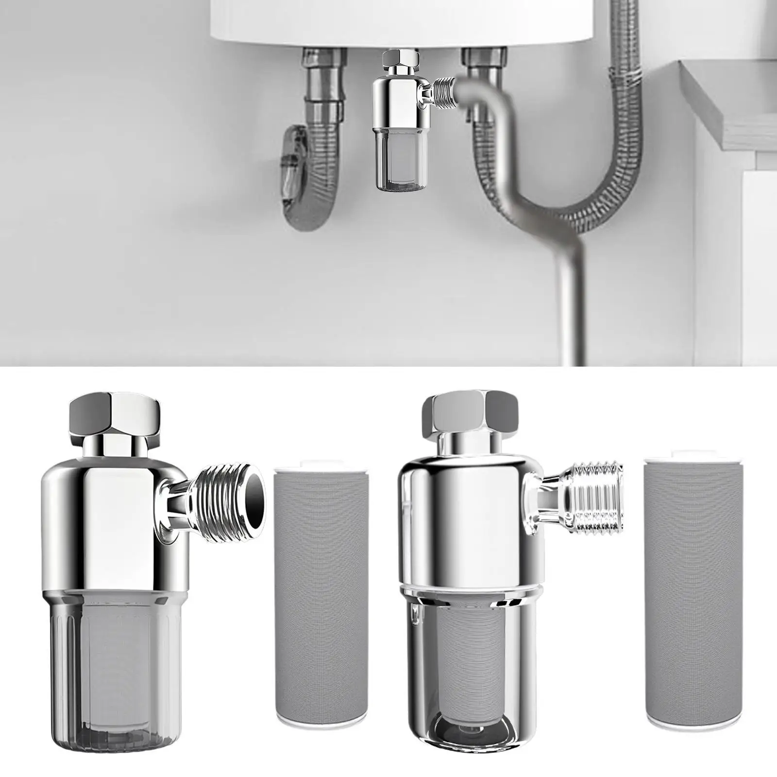 منقي مياه الحمام، قابل لإعادة الاستخدام، عالمي تحت الحوض، تنظيف فلتر المياه الصلبة لتنظيف المطبخ والحمام والمنزل