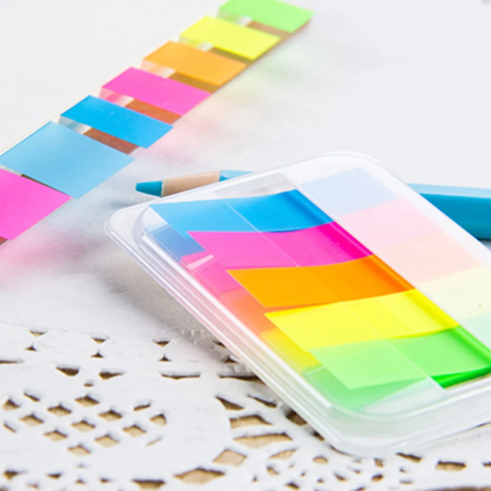 

6 Boxes Neon Tabs PET Colored Page Markers Filing Flags Memo Remove Adhesive Translucent Highlight Safe