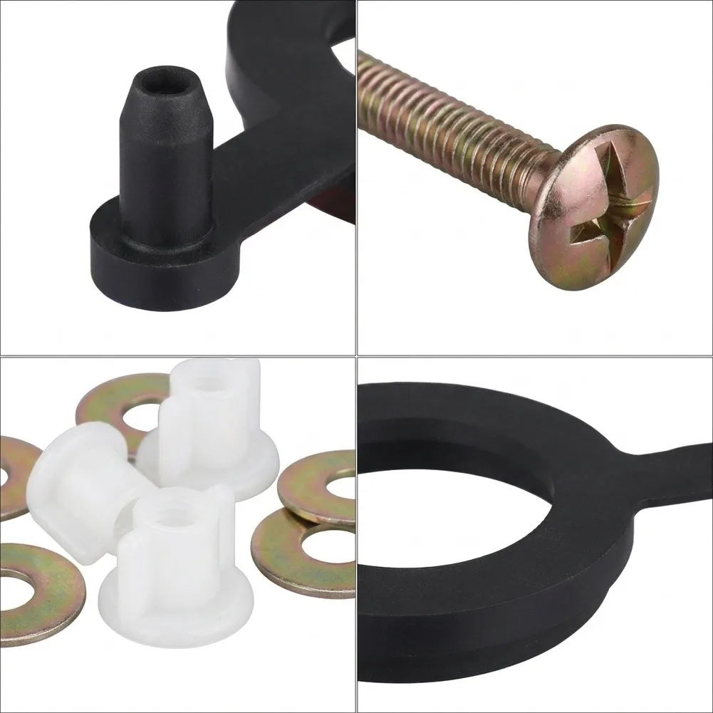 For Toilet Tank Fixing Hardware Featuring Rubber Gasket Bolt Washer Nut Compatible with Standard US Tank Designs