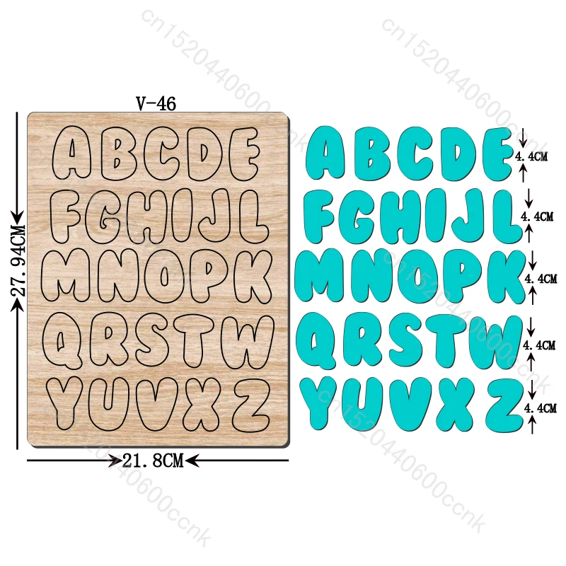 

DIY New A-Z wooden dies cutting dies for scrapbooking Thickness/15.8mm /V-46