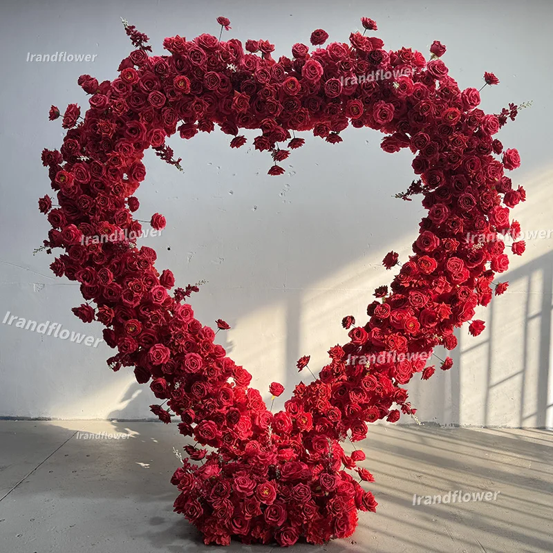 

Red Heart Arch Shaped Artificial Flowers For Graduation Mother's Day Easter Christmas New Year Halloween Wedding Decor