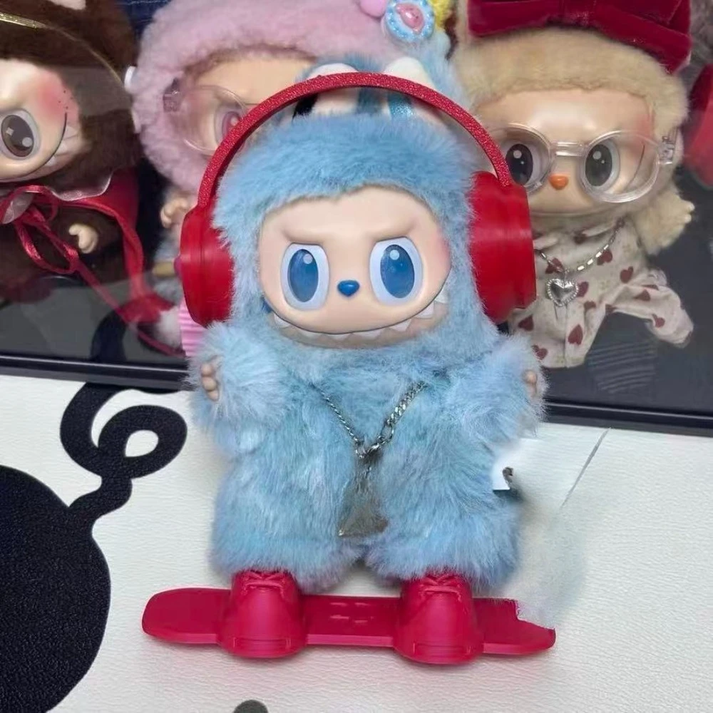 Conjunto de equipamentos de snowboard de esqui de inverno para 17cm labubu 3.0 boneca ropa labubu v1/v2/v3 acessórios para substituição de exibição