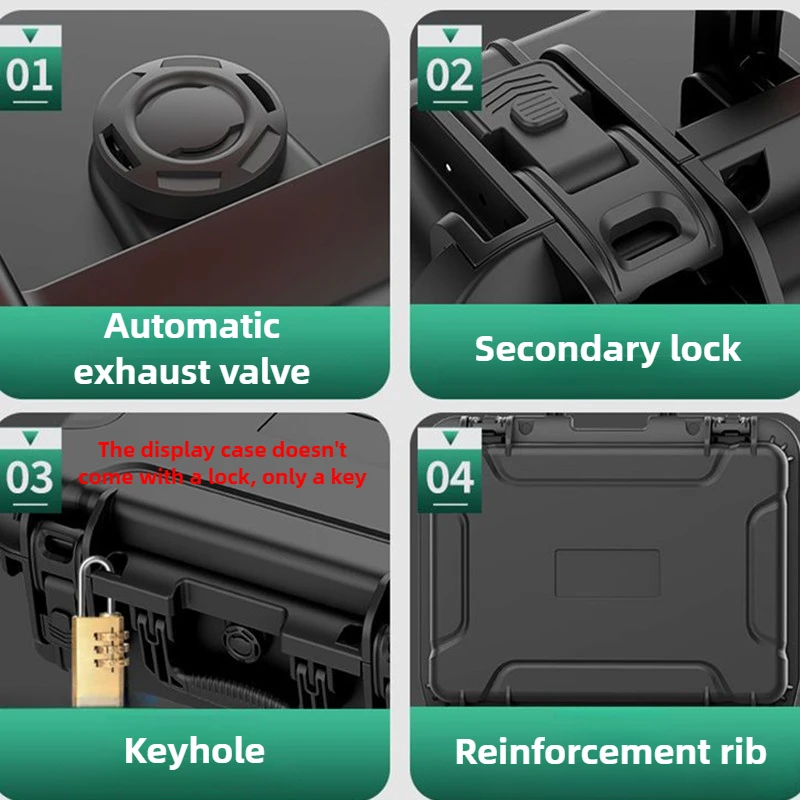 Ausrüstung Schutz Box Multifunktionale Instrument Lagerung Toolbox Wasserdichte Tragbare Werkzeuge Organizer Werkzeug Fall mit Schwamm