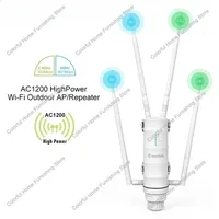 2025 Wavlink High Power AC1200 Outdoor Waterproof Wireless WiFi Repeater AP/WiFi Router Dual Dand 5G Long Range Extender Antenna
