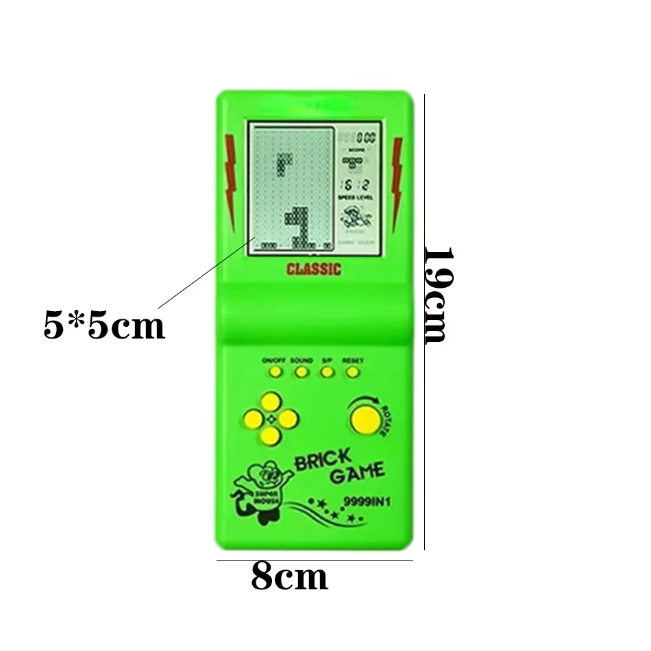 Large screen Tetris game console, retro classic nostalgic puzzle electronic toy, prepare two No. 5 batteries for yourself