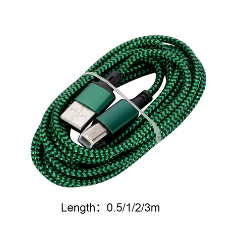 0,5–3 m USB 2.0 A till B skrivarkabel Universal höghastighets A till B hane till hane-kabel Höghastighetsskrivarkabel för bärbar dator och telefon 6 best sales USB A till B - №5