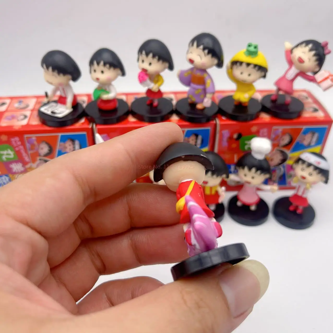 Figurines d'action en PVC de la série Anime Chibi Maruko Chan, années parfaites, poupées modèles de dessin animé, cadeaux pour étudiants, mini jouets Kawaii, ornements