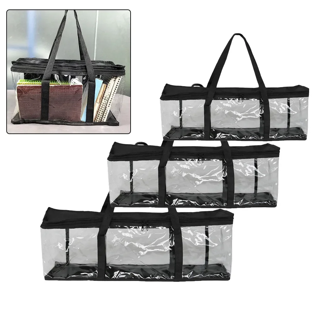 Clear Tote Bag Transparent Shoulder Bag Large Capacity Tool Bag Waterproof PVC With Removable Adjustable Strap