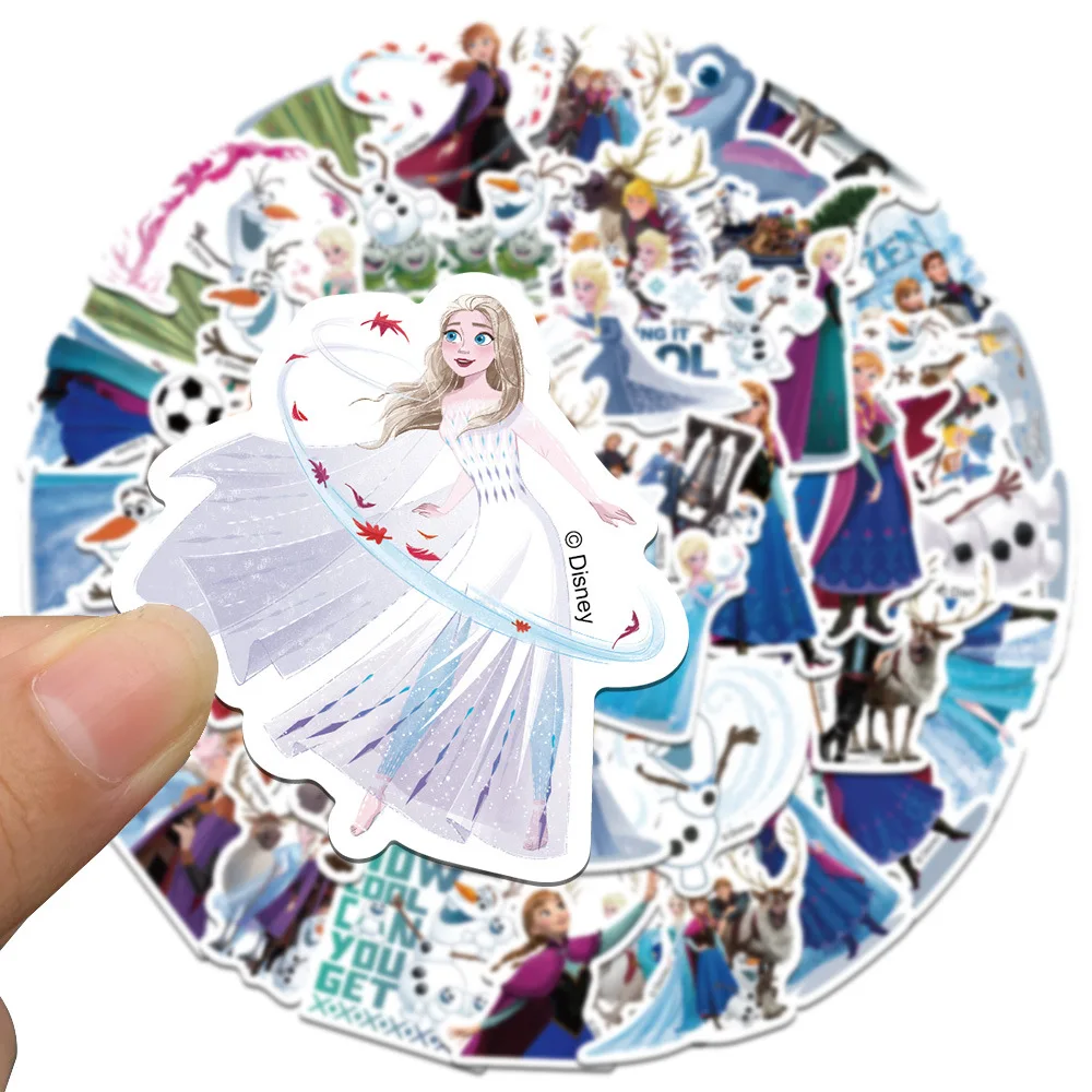 50 個漫画冷凍プリンセス落書きステッカー装飾ギター荷物 DIY 防水ステッカー