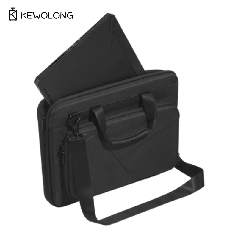 Bolsa para laptop para macbook pro 14 polegadas, capa dura de eva à prova de choque com alça de ombro, pasta mensageiro para computador